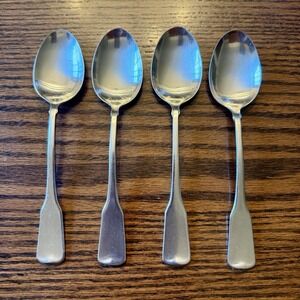 Oneida USA Stainless American Colonial Place Oval Soup Spoons - Set of 4
